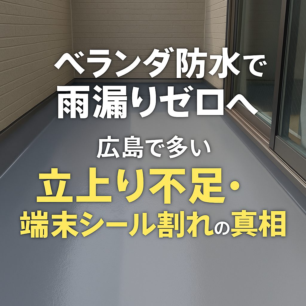 ベランダ防水で雨漏りゼロへ